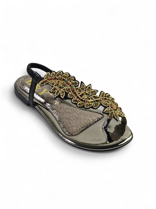 Nirelle Black Flat Sandal