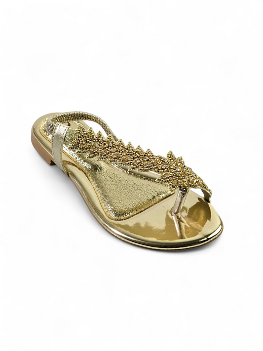 Dance Golden Flat Sandal