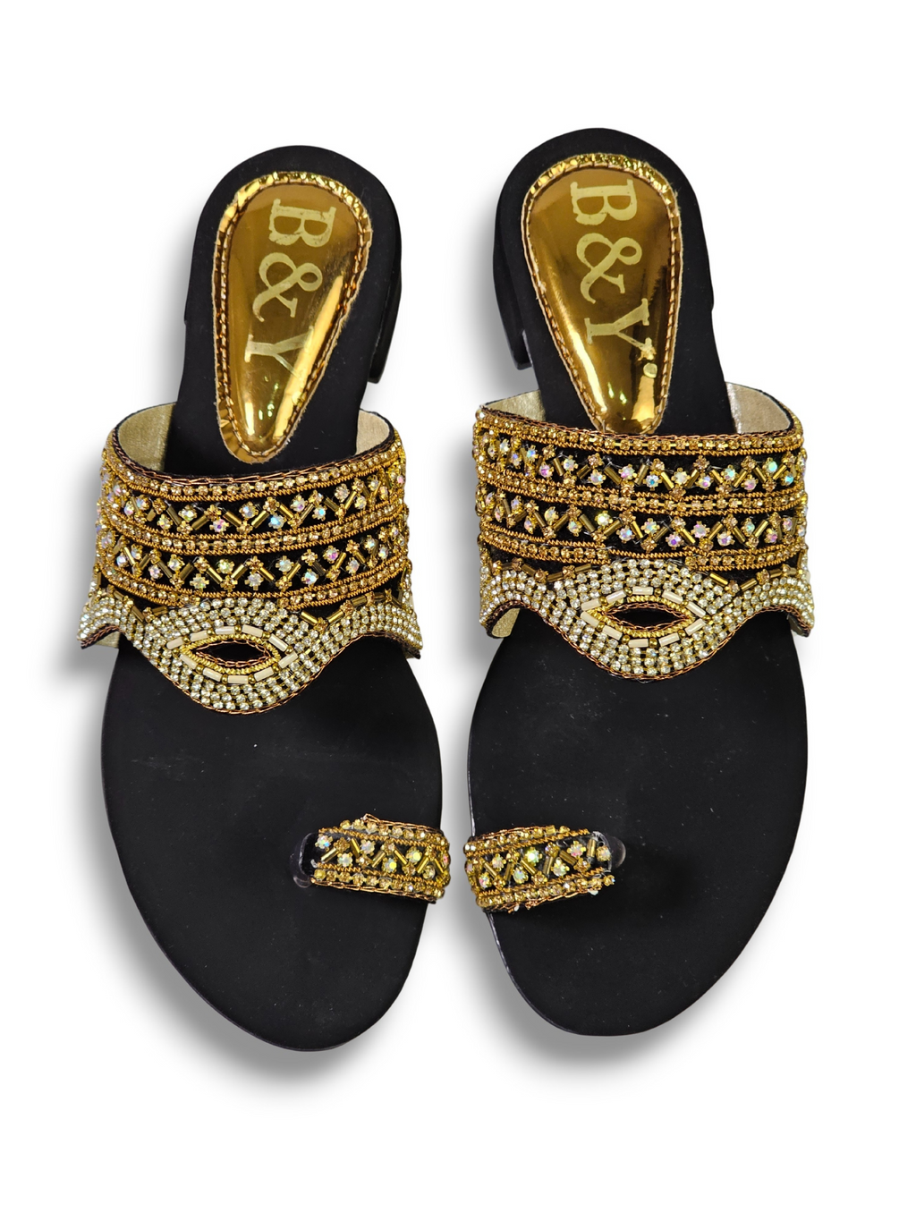 Pavira Black Block Heel Slip On Sandal - Bilwani & Yakoob