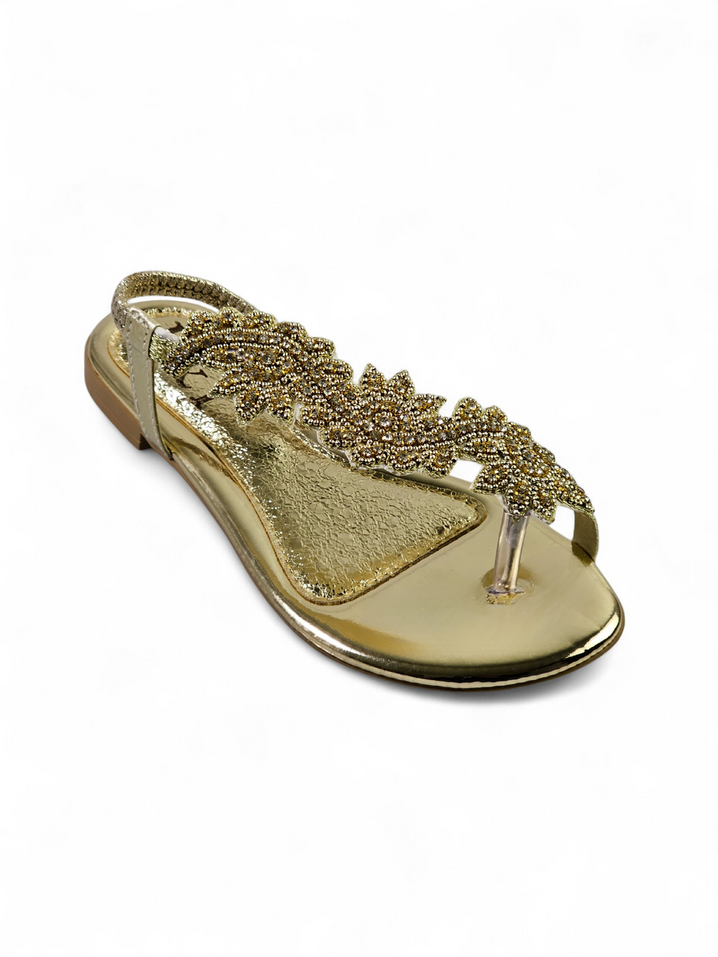 Nirelle Golden Flat Sandals - Bilwani & Yakoob