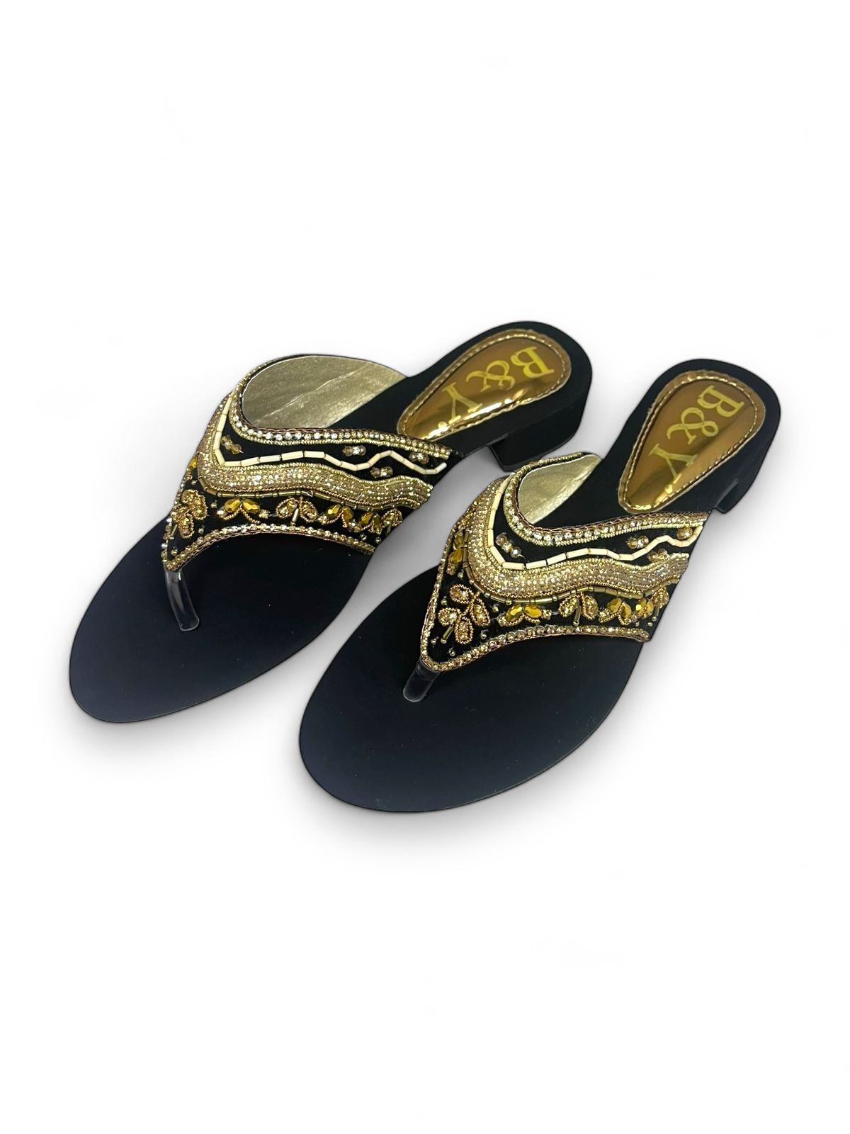 Zenith Black Block Heel Flip-Flop