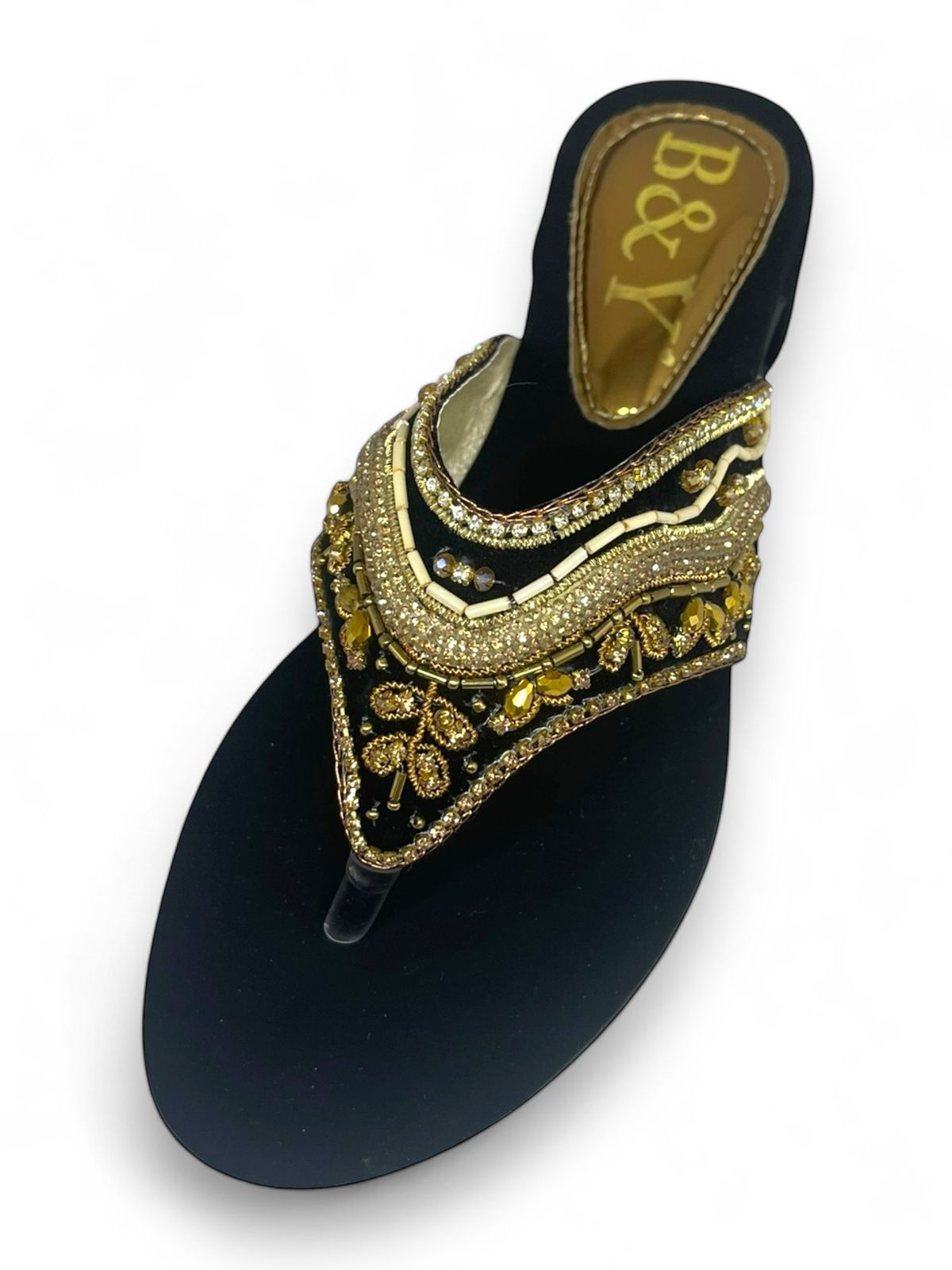 Zenith Black Block Heel Flip-Flop