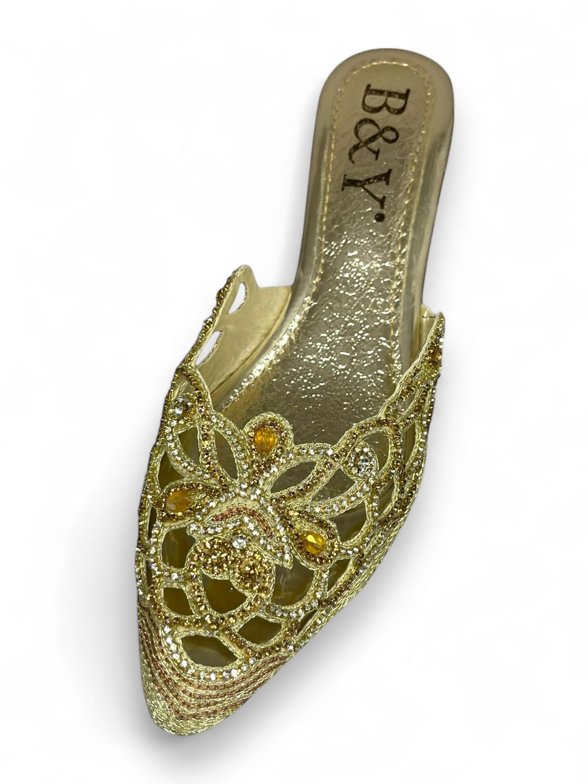 Roam Golden Mid Heel Mule