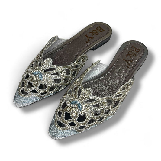 Roam Silver Flat Mule