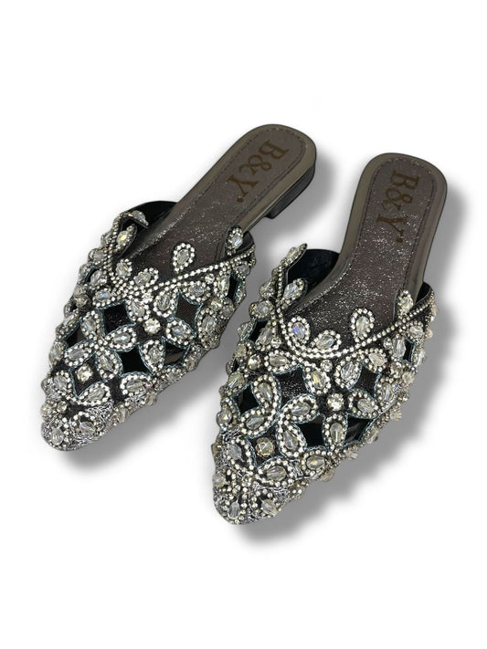 Flondra Black Flat Mule