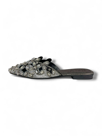 Flondra Black Flat Mule