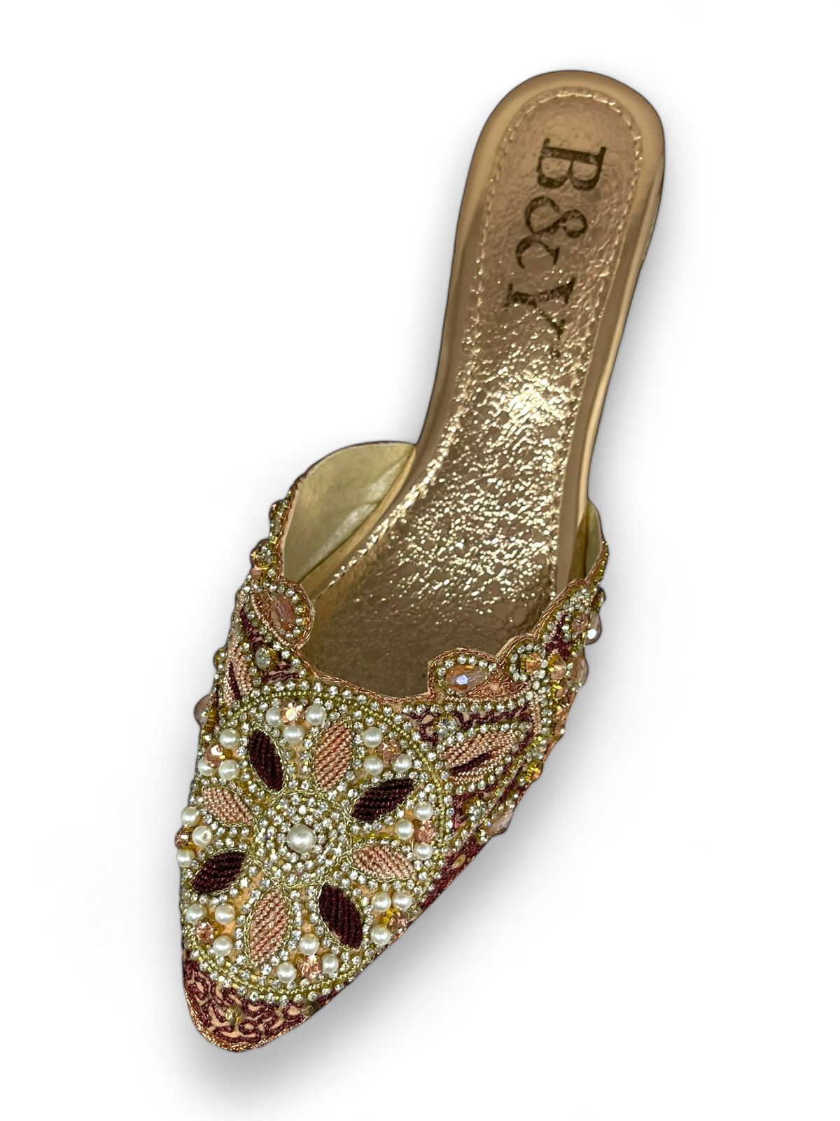 Zevela Bronze Mid Heel Mule