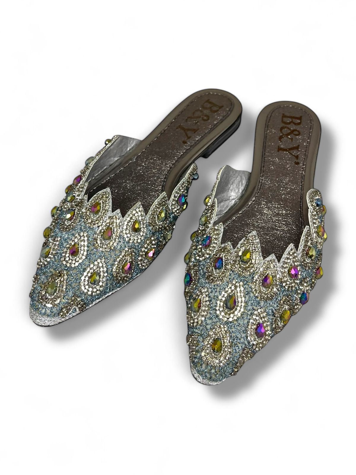 Olviera Silver Flat Mule