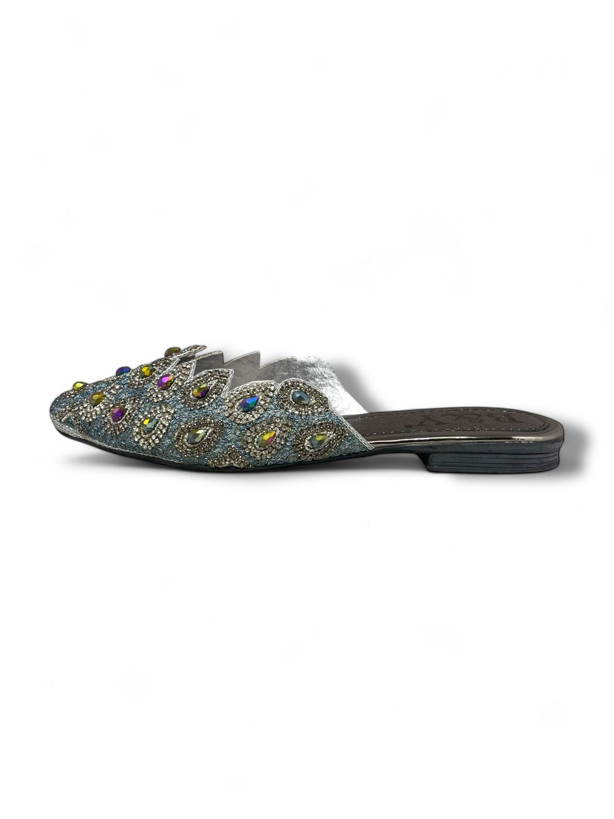 Olviera Silver Flat Mule