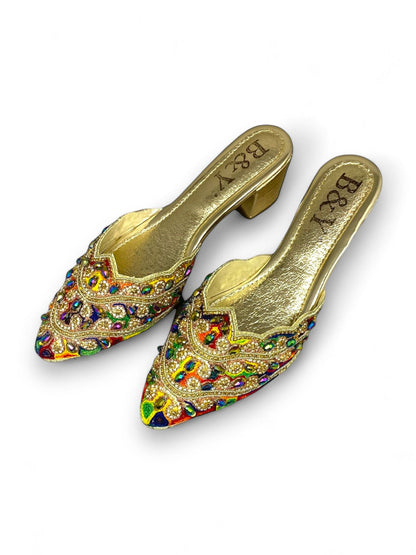 Stream Golden Mid Heel Mule