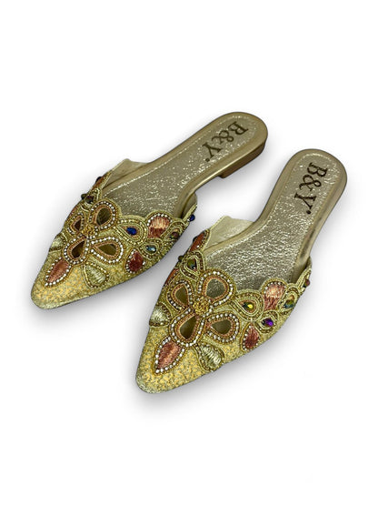 Sway Golden Flat Mule