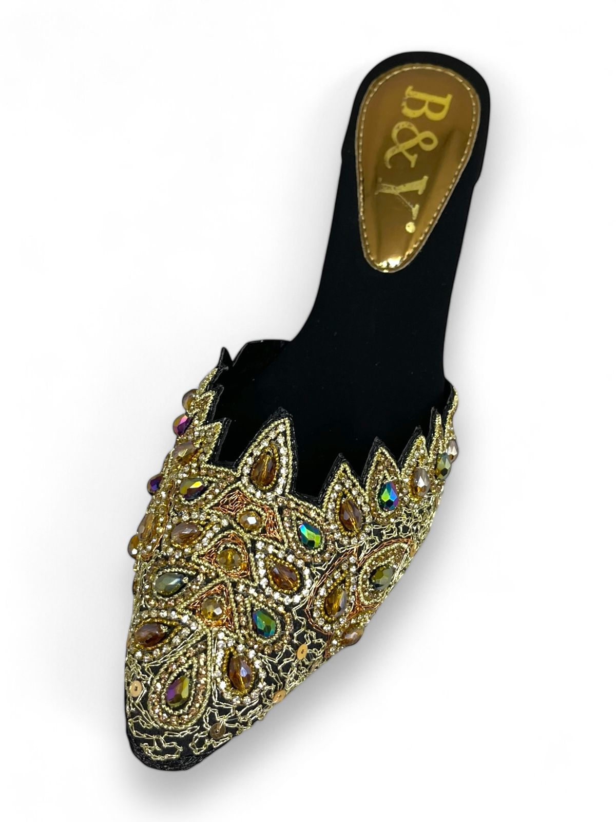 Dream Black Mid Heel Mule