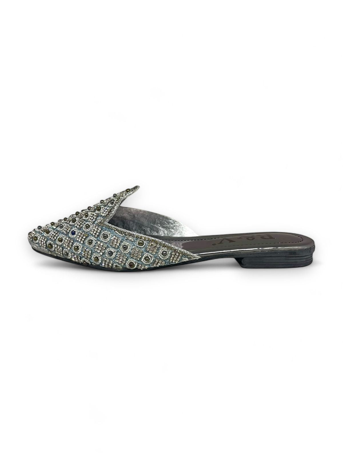 Whim Silver Flat Mule