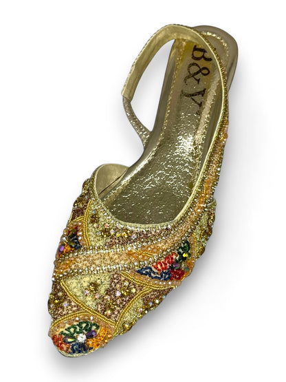 Step Golden Mid Heel Mule