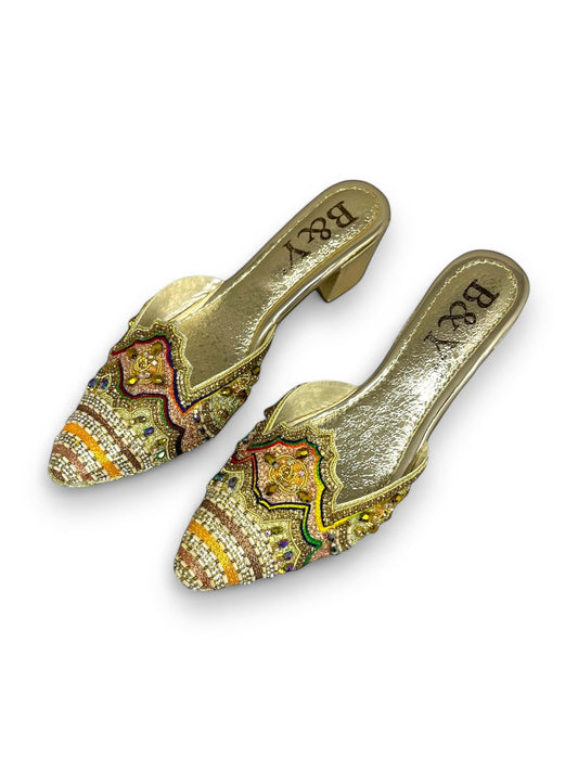 Play Golden Mid Heel Mule