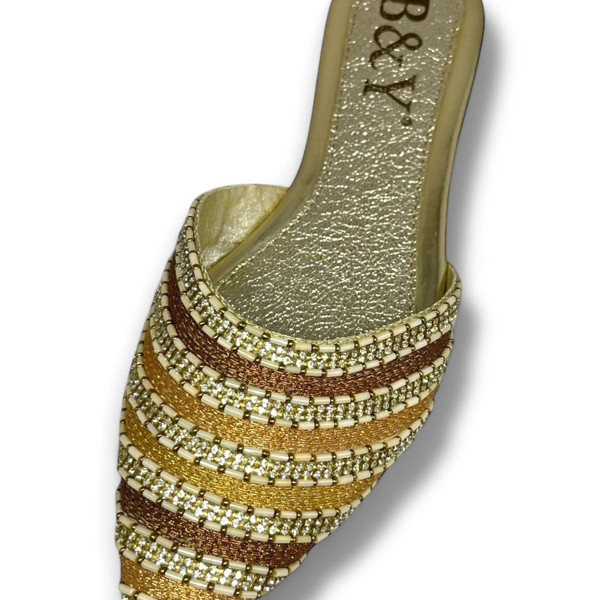 Zest Golden Flat Mule