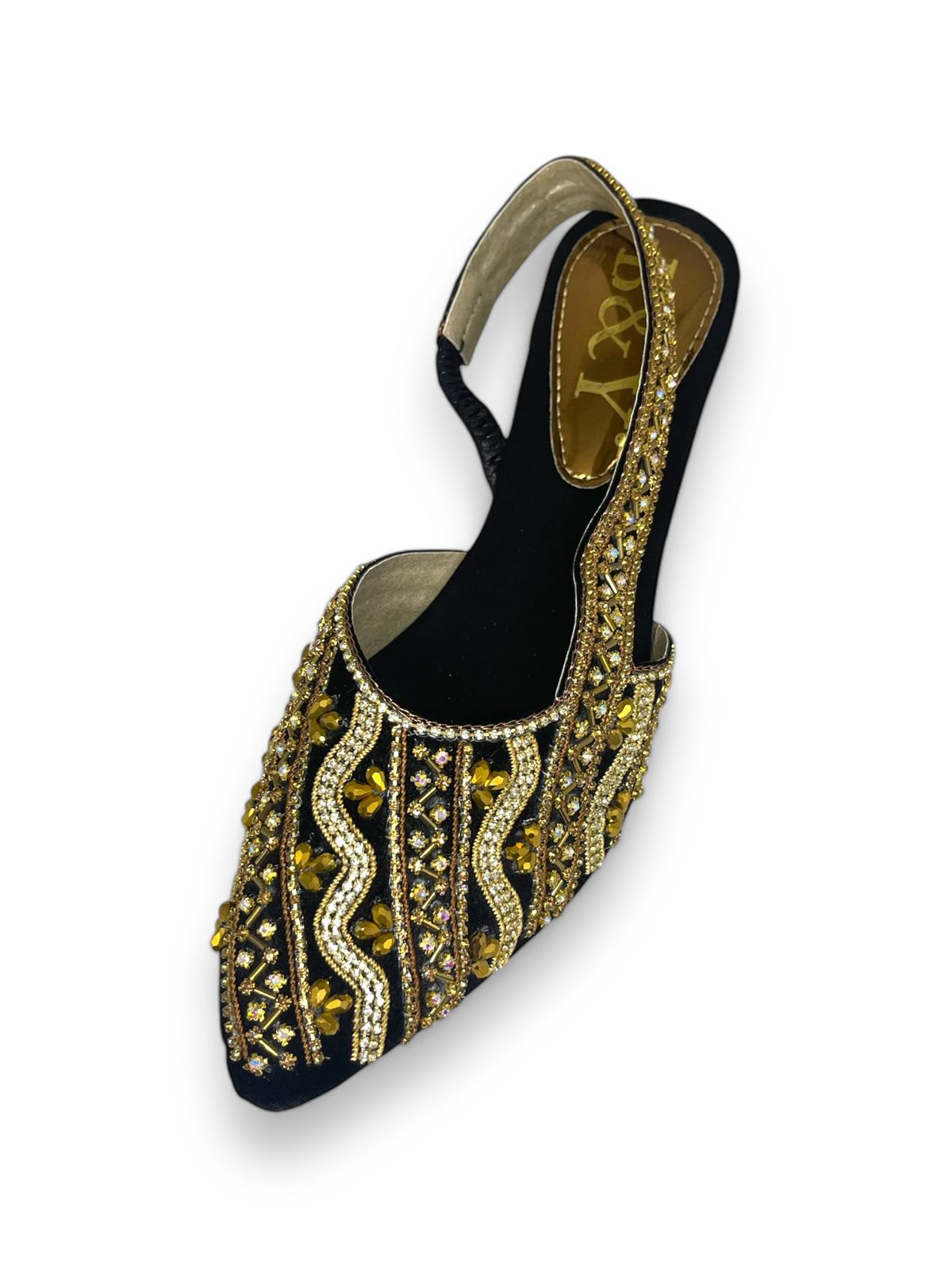 Spin Black Mid Heel Mule