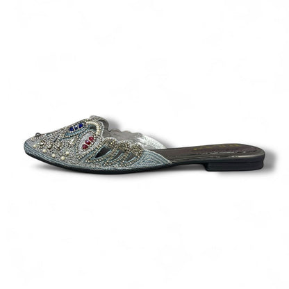 Tavira Silver Flat Mule