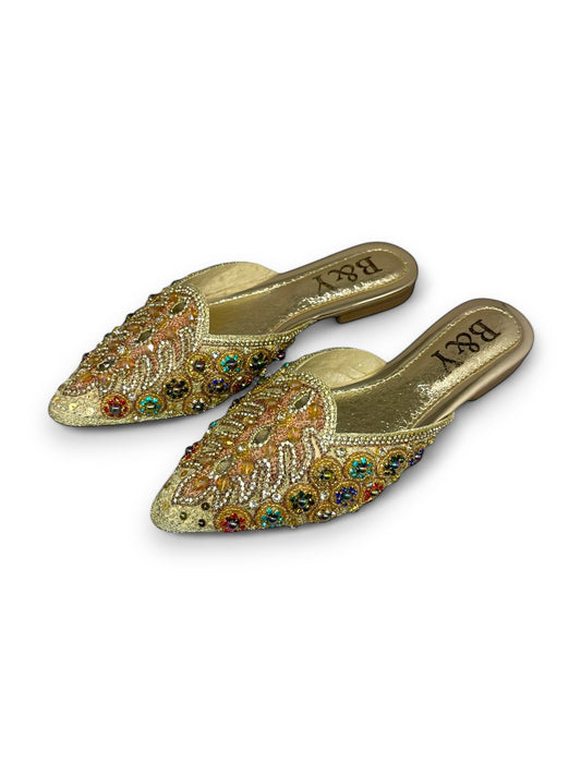Haven Golden Flat Mule