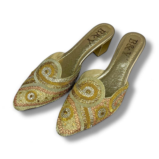 Atelier Golden Mid Heel Mule