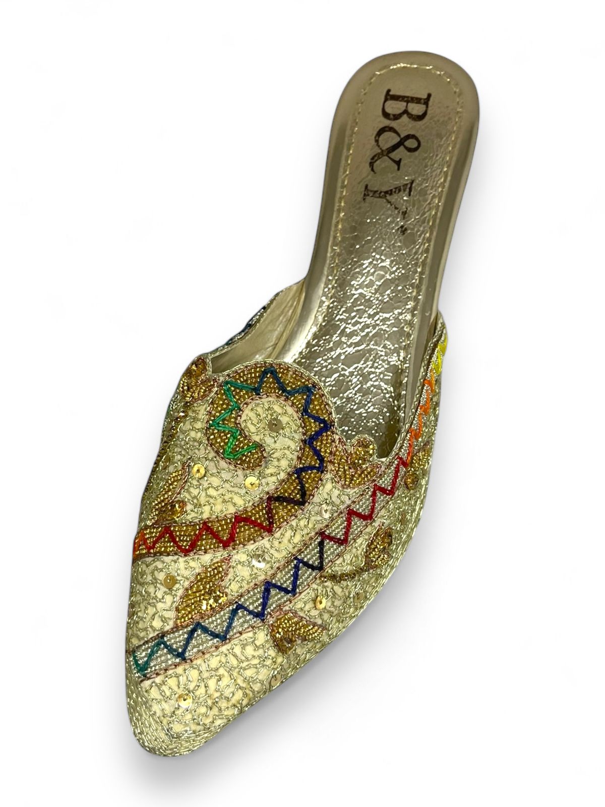 Savor Golden Mid Heel Mule