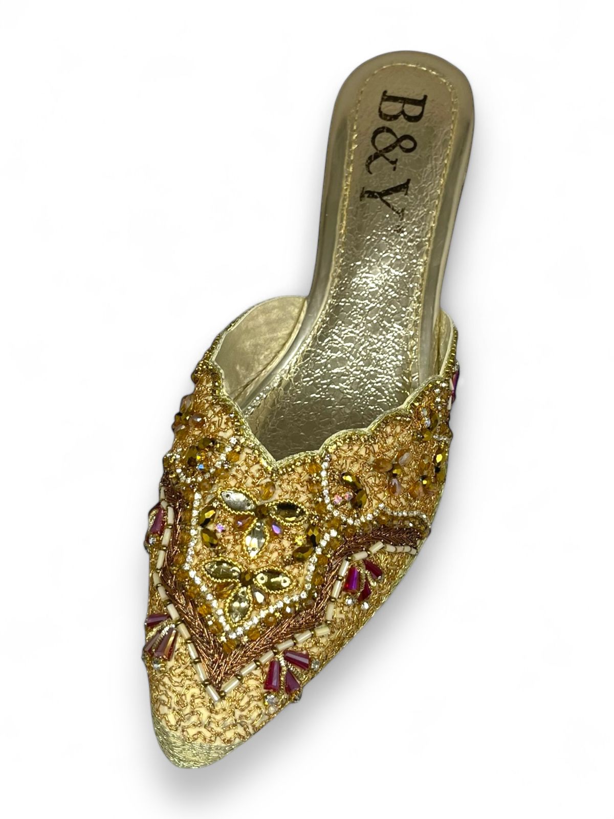 Scene Golden Mid Heel Mule