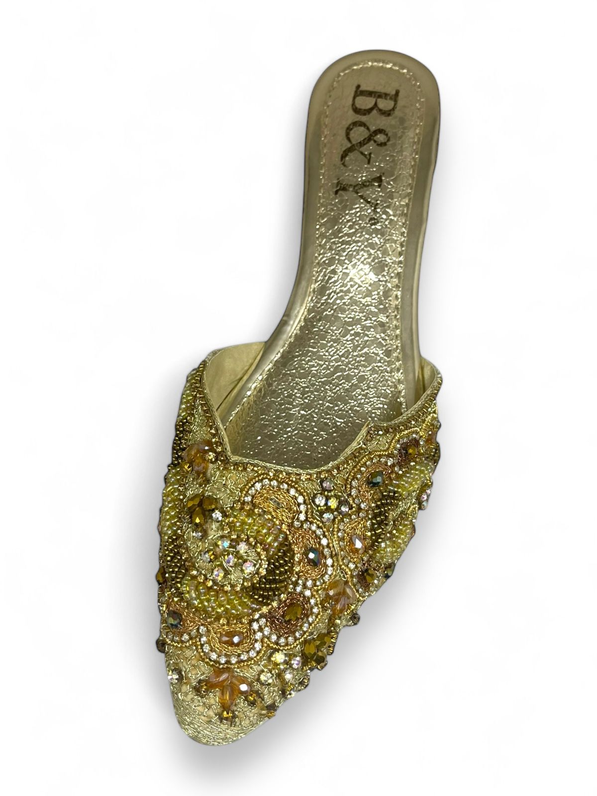 Tremor Golden Mid Heel Mule