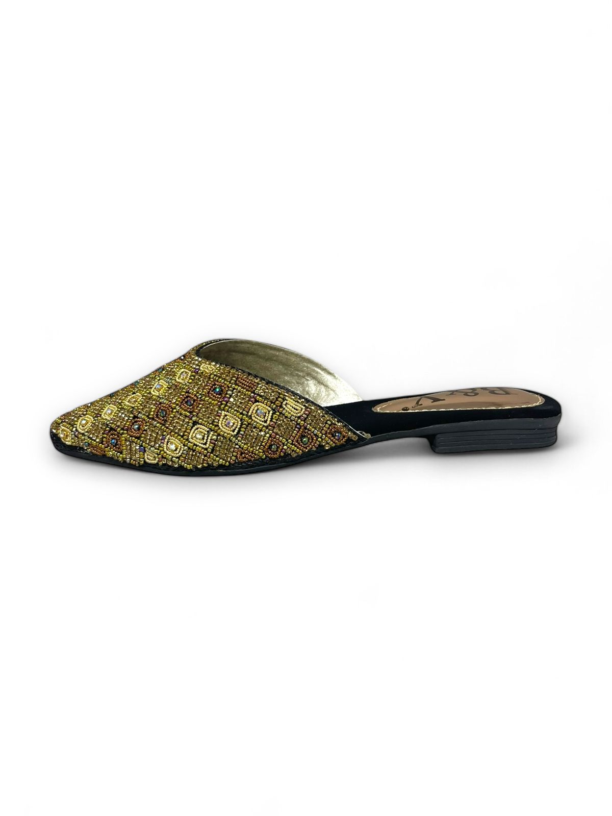 Twist Black Flat Mule