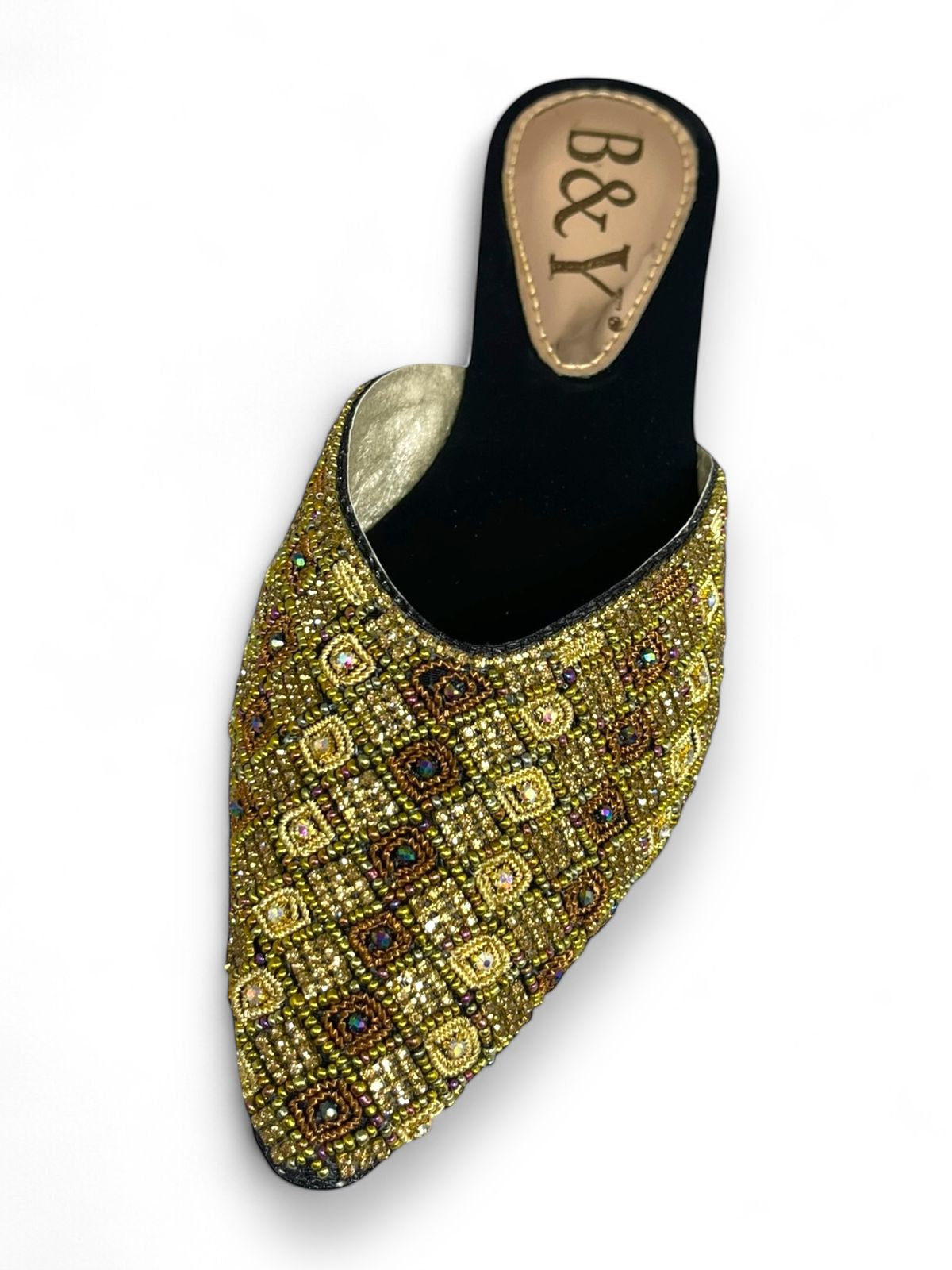 Twist Black Flat Mule