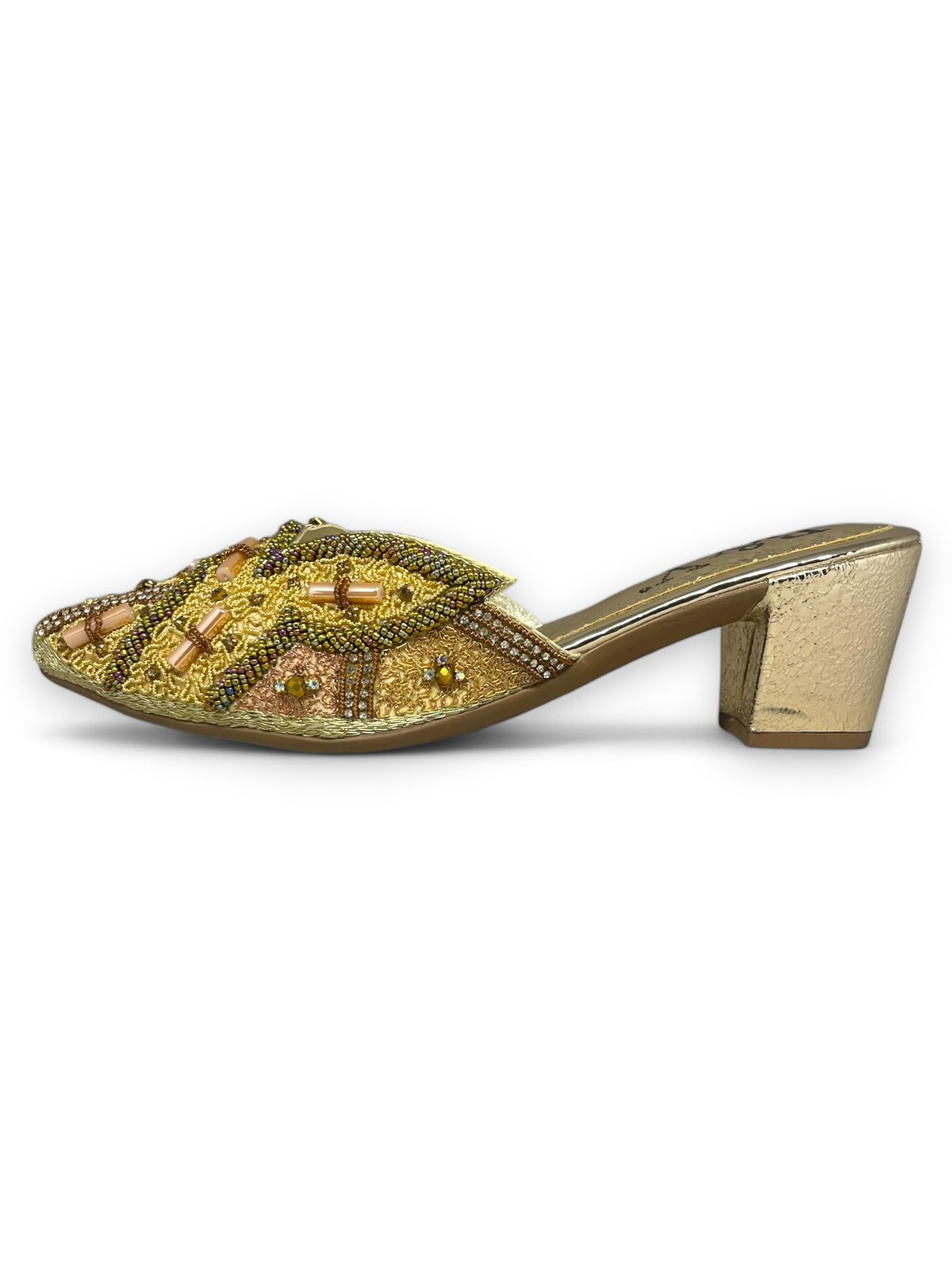 Mood Golden Mid Heel Mule
