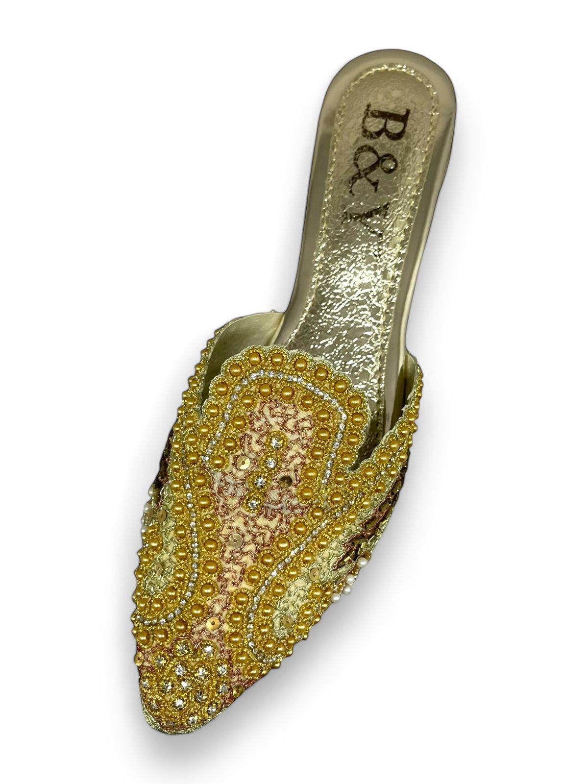 Note Golden Mid Heel Mule