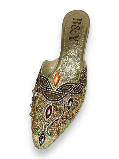 Motion Golden Mid Heel Mule