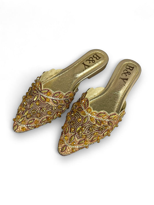 Flick Golden Flat Mule