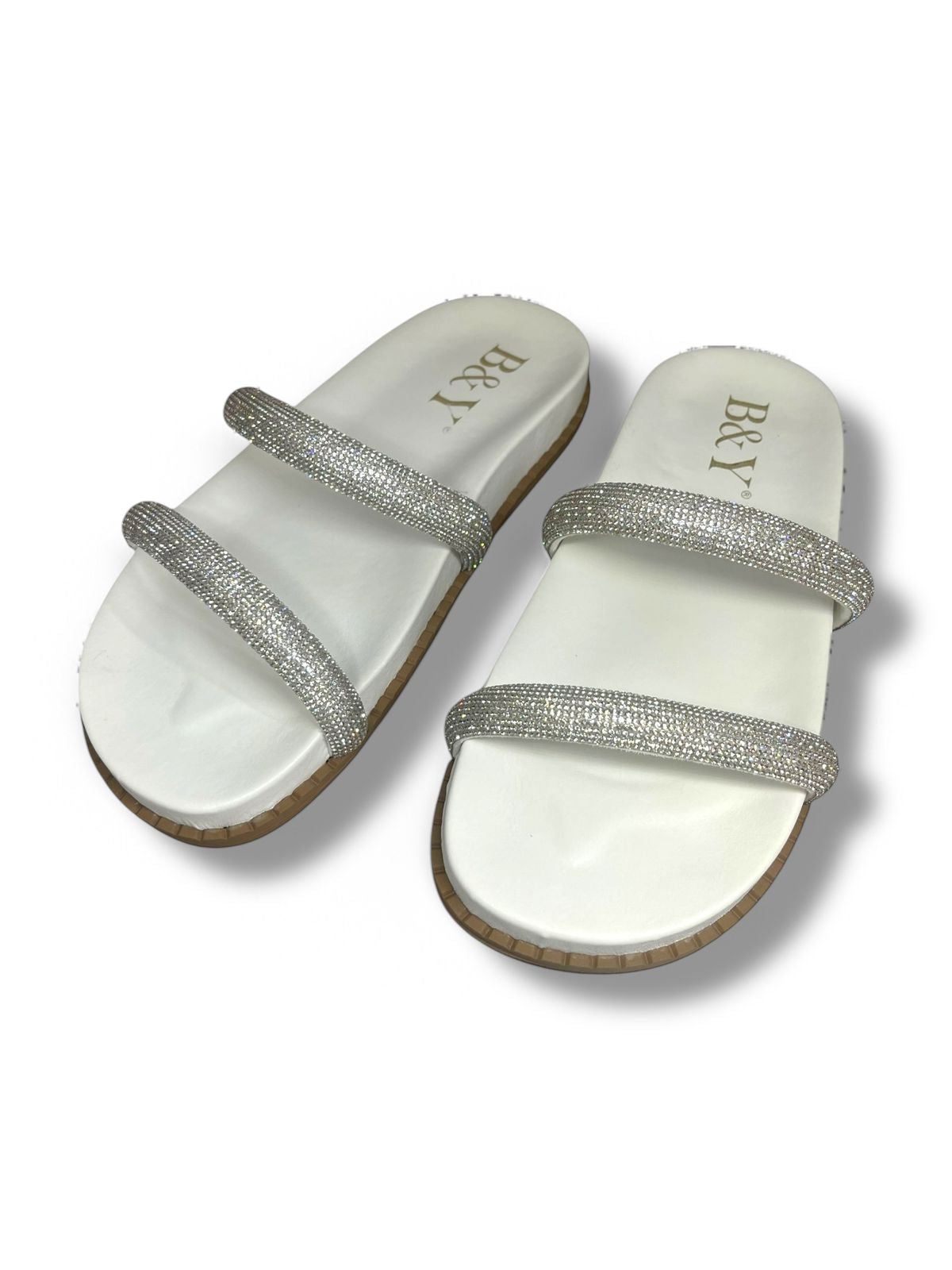 Blink White Flat Sandal