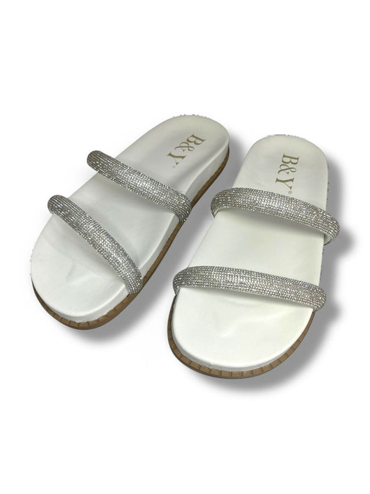 Blink White Flat Sandal