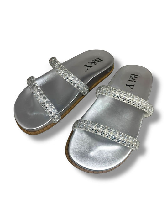 Blink Silver Flat Sandal