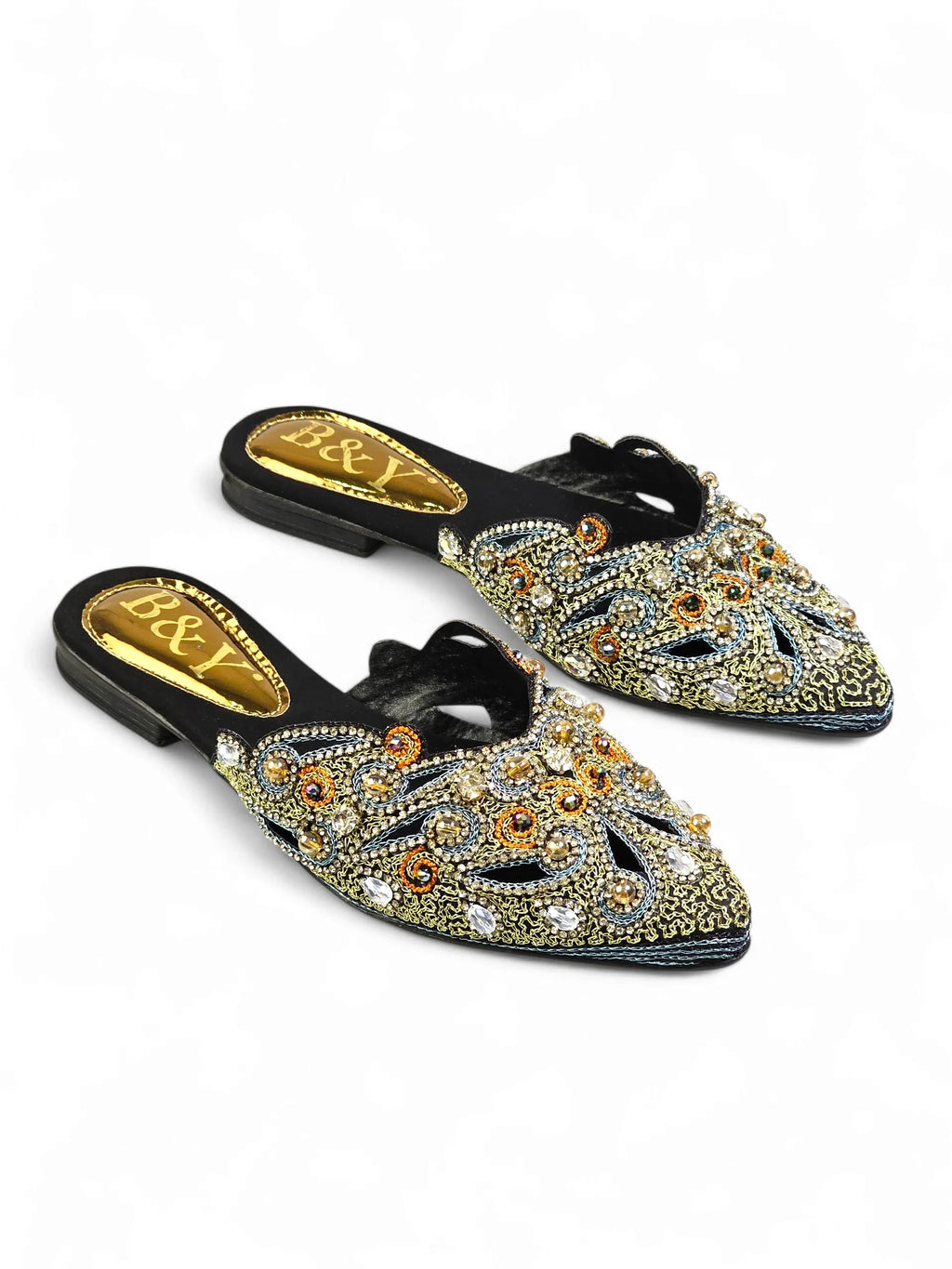 Serava Black Flat Mule