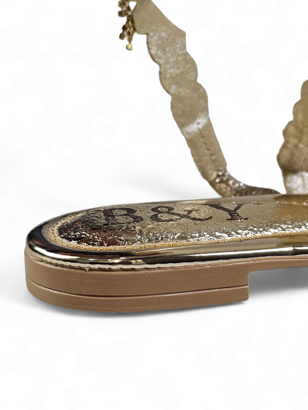 Trace Golden Flat Sandal