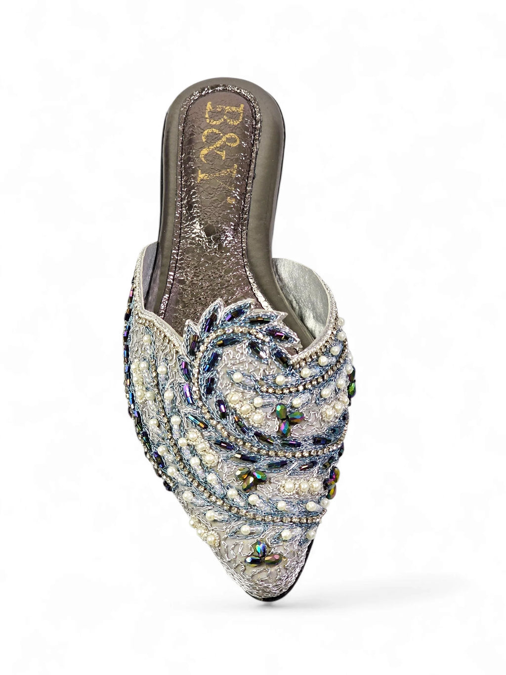 Lumari Silver Flat Mule