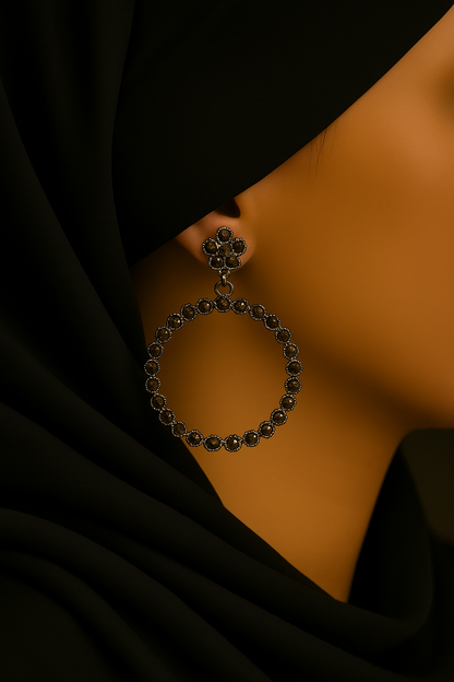 Crystal Redondo Silver Earring