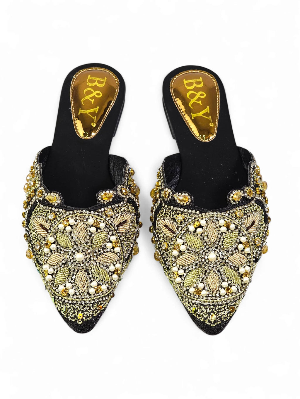 Zevela Black Flat Mule