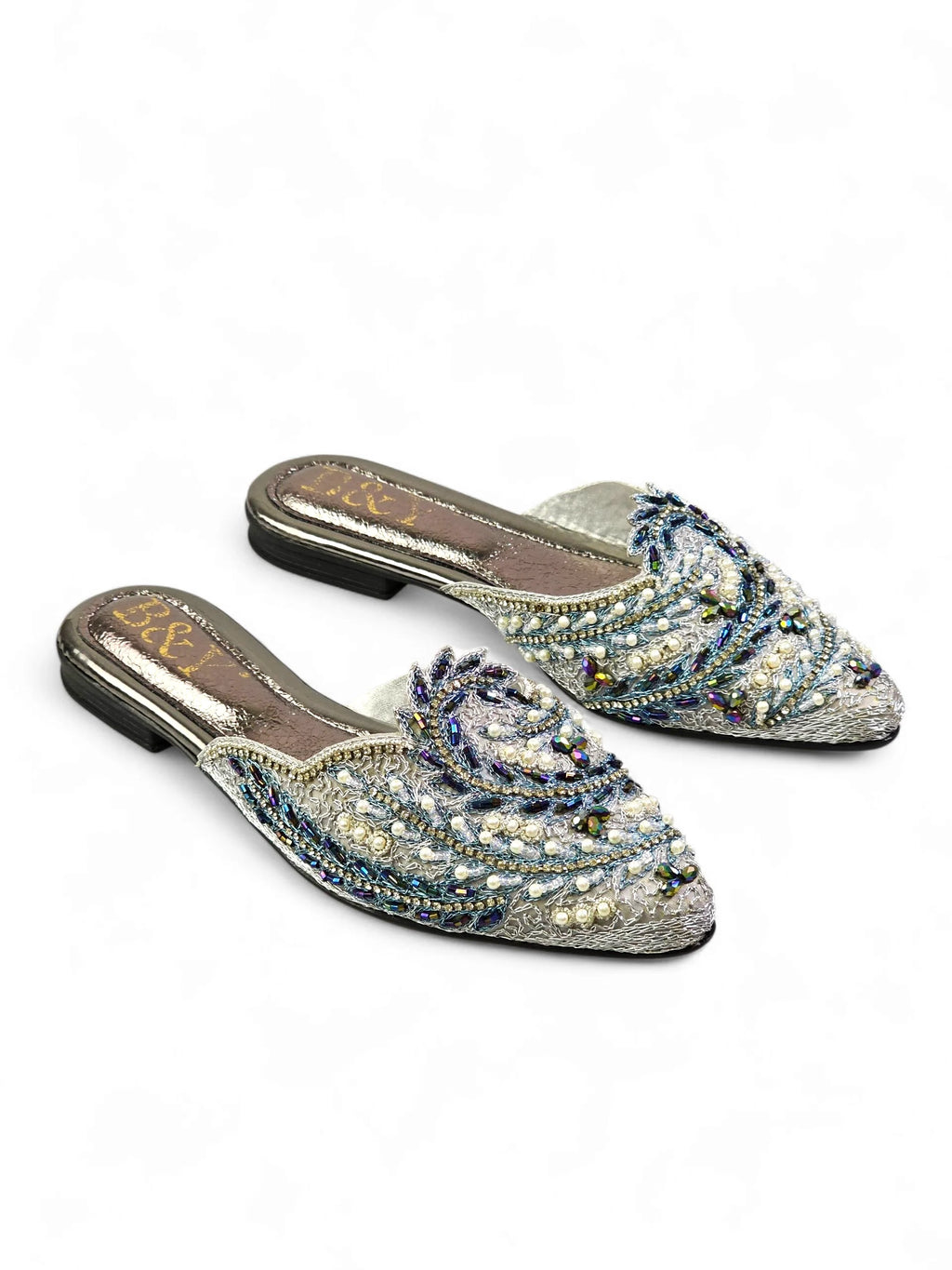 Lumari Silver Flat Mule