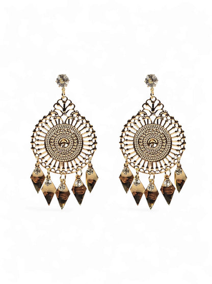 Vibe Crystal Golden Earring