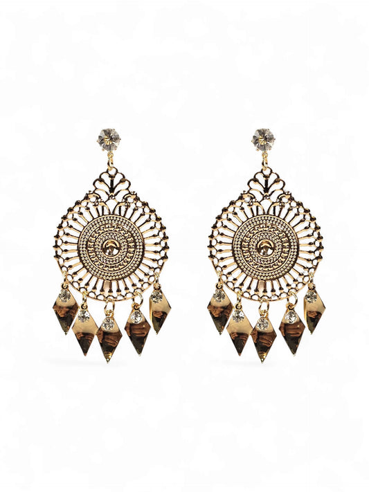 Vibe Crystal Golden Earring