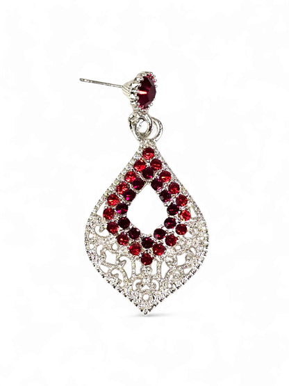 Gabi Crystal Silver Earring
