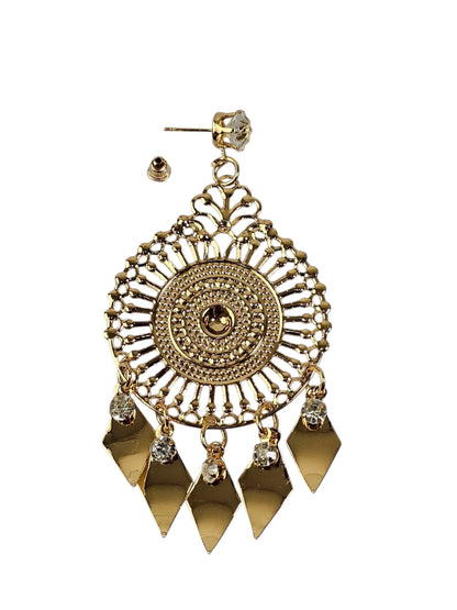 Vibe Crystal Golden Earring
