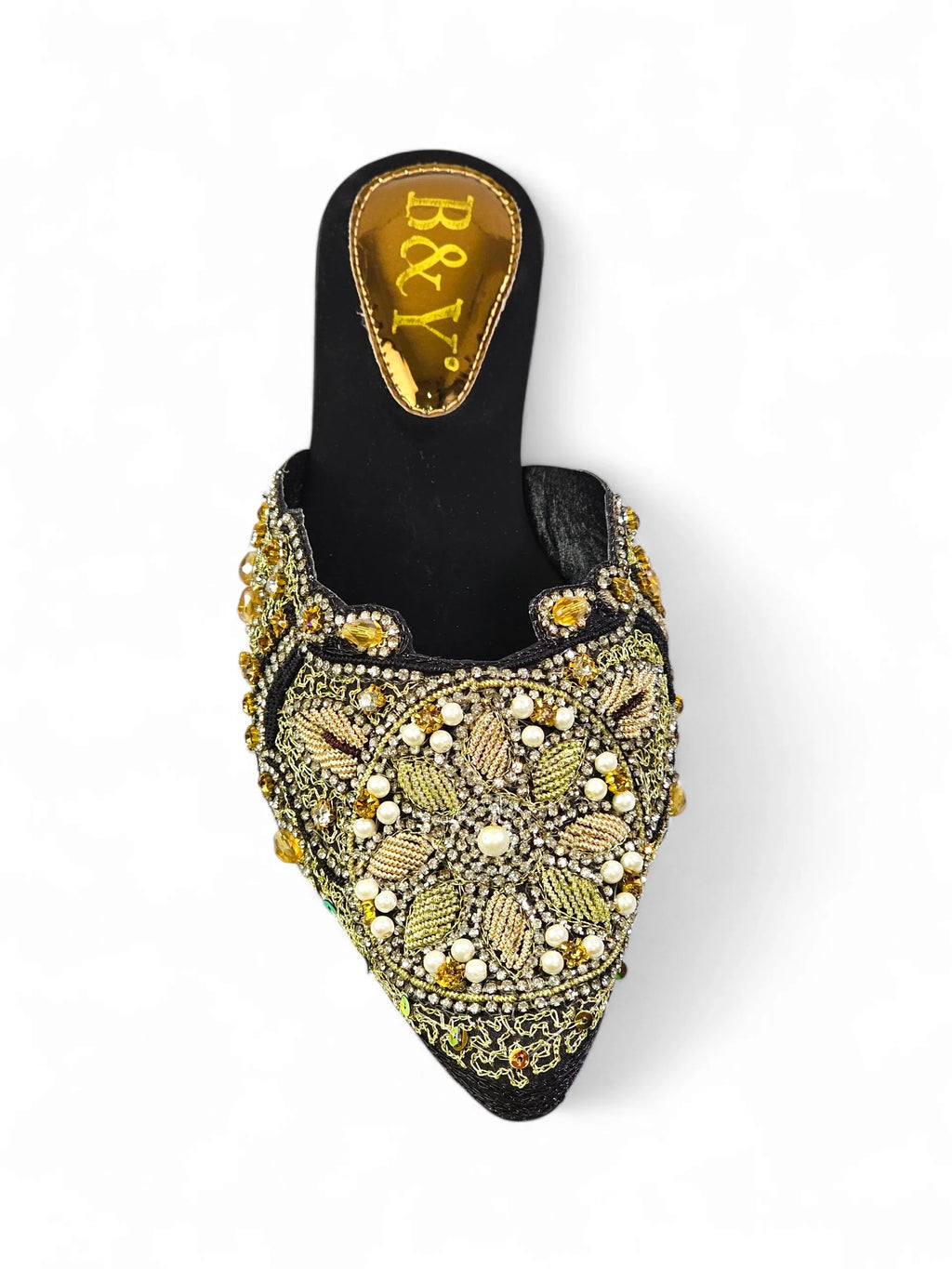 Zevela Black Flat Mule