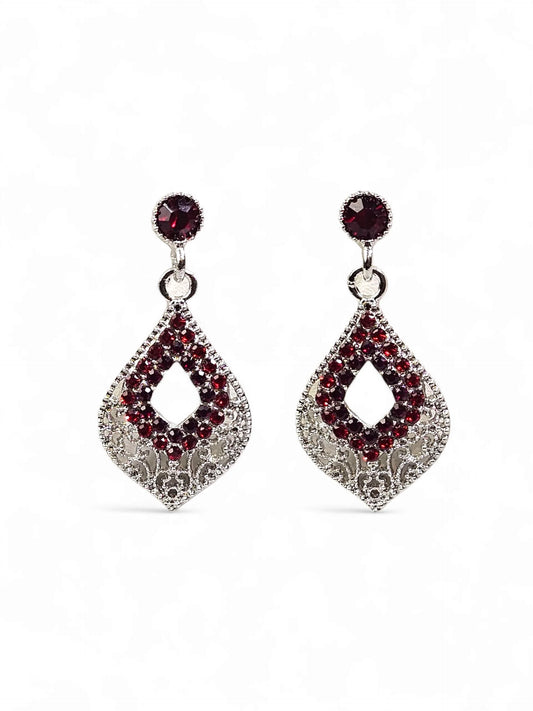 Gabi Crystal Silver Earring