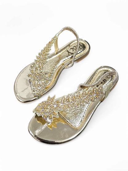 Dance Golden Flat Sandal