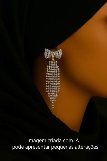 Glamour Crystal Silver Earring